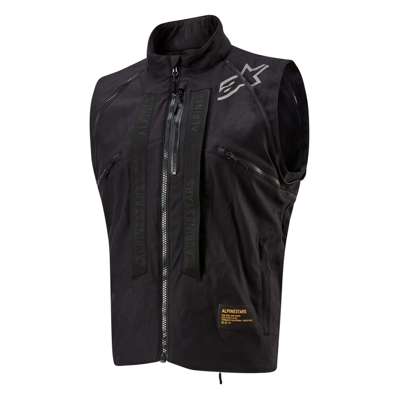 Alpinestars Techdura sort-brun-mørkeblå motorcykeljakke