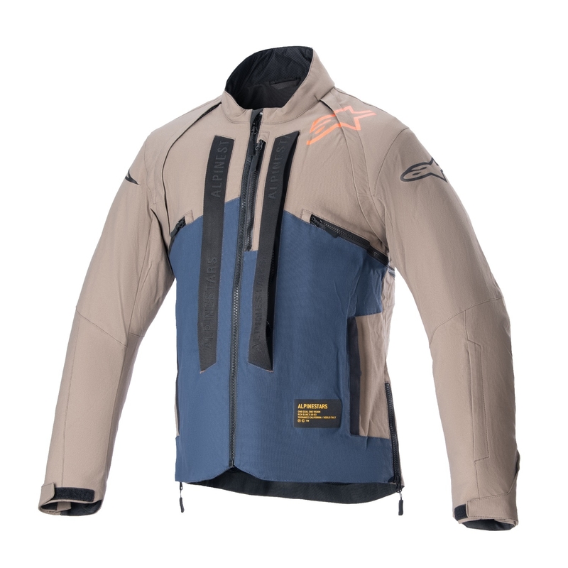 Alpinestars Techdura sort-brun-mørkeblå motorcykeljakke