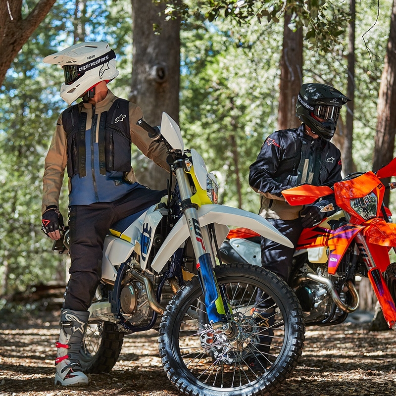 Alpinestars Techdura sort-brun-mørkeblå motorcykeljakke
