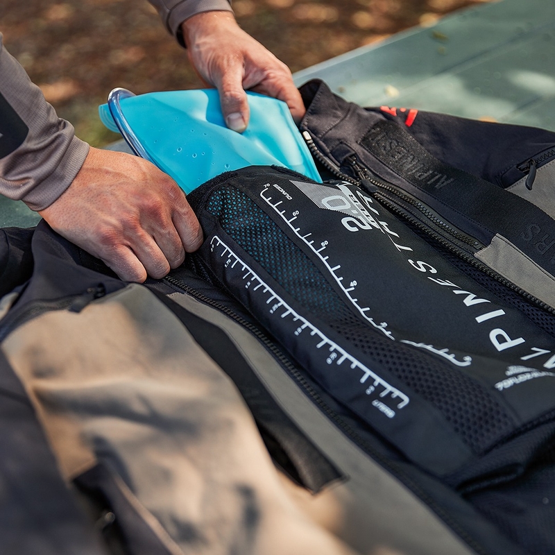 Alpinestars Techdura sort-brun-mørkeblå motorcykeljakke