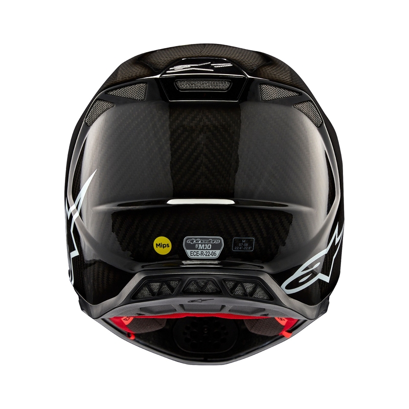 Alpinestars Supertech S-M10 Solid Gloss Carbon Motocross-hjelm
