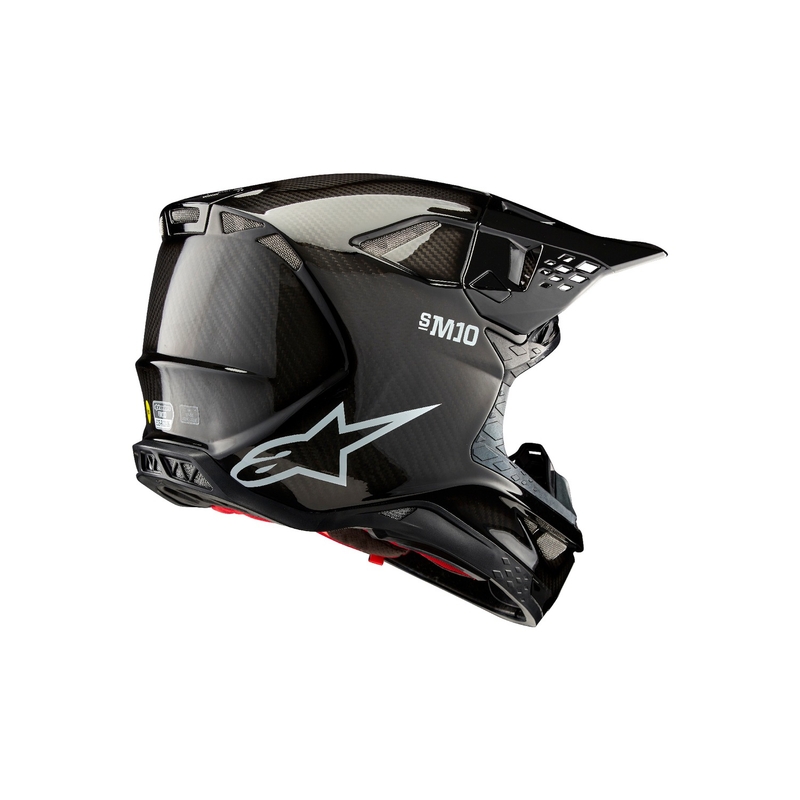 Alpinestars Supertech S-M10 Solid Gloss Carbon Motocross-hjelm