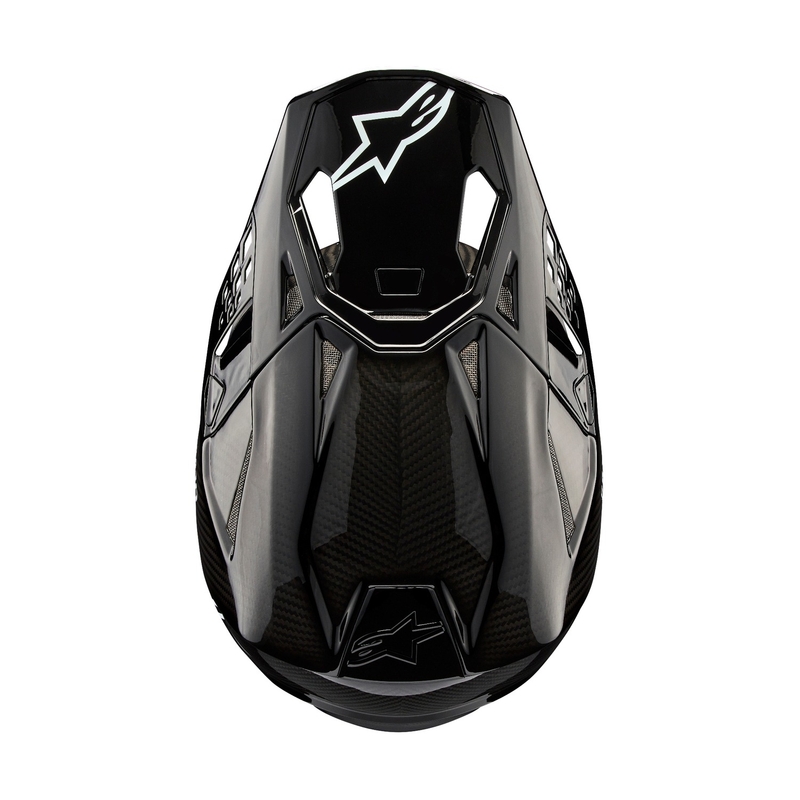 Alpinestars Supertech S-M10 Solid Gloss Carbon Motocross-hjelm