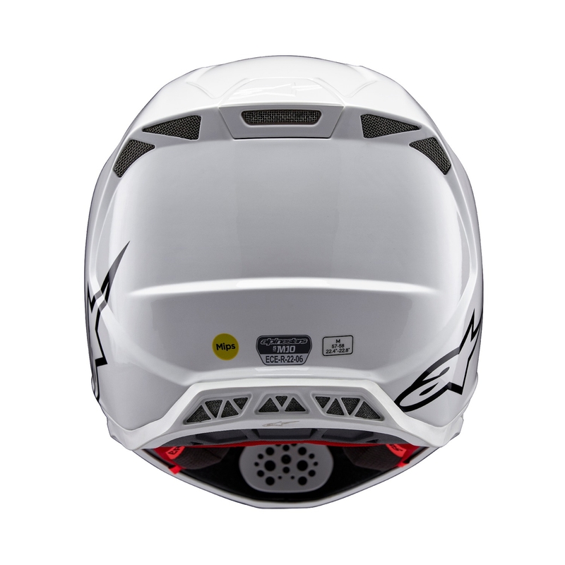 Alpinestars Supertech S-M10 Solid hvid motocrosshjelm