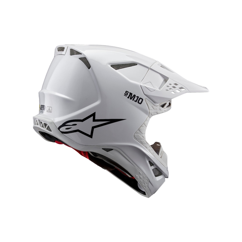 Alpinestars Supertech S-M10 Solid hvid motocrosshjelm