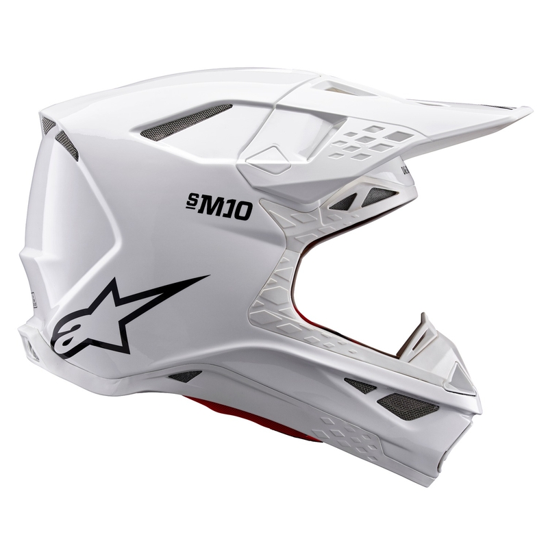 Alpinestars Supertech S-M10 Solid hvid motocrosshjelm