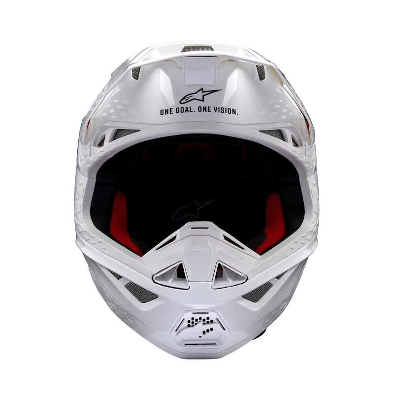 Alpinestars Supertech S-M10 Solid hvid motocrosshjelm