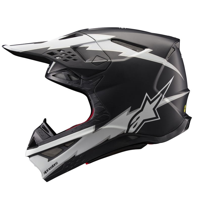 Alpinestars Supertech S-M10 Ampress motocrosshjelm i mat sort og hvid