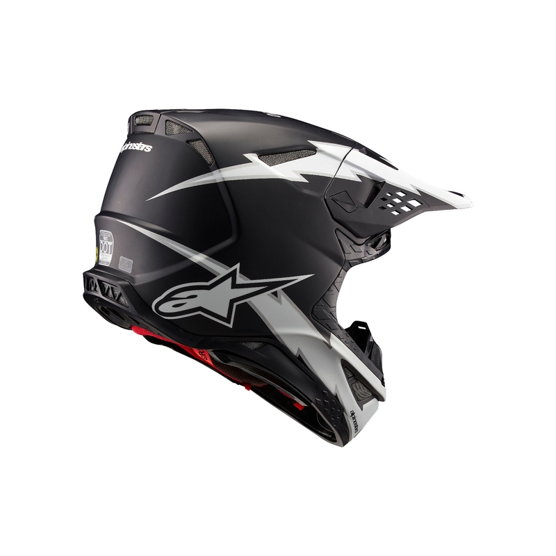 Alpinestars Supertech S-M10 Ampress motocrosshjelm i mat sort og hvid