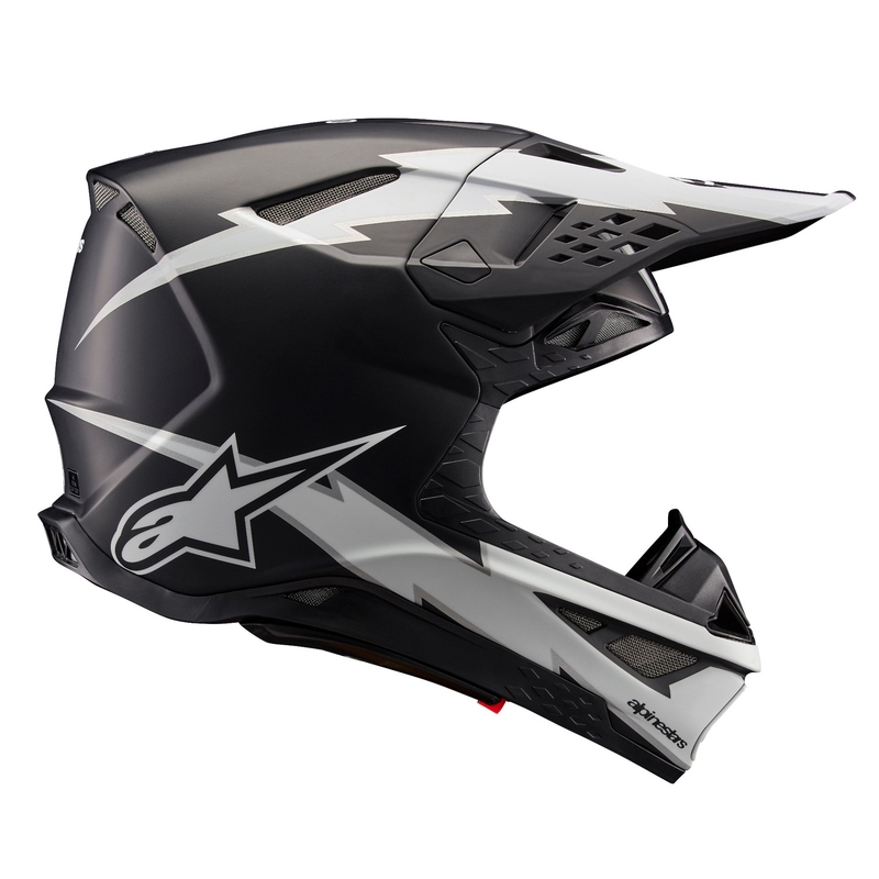 Alpinestars Supertech S-M10 Ampress motocrosshjelm i mat sort og hvid