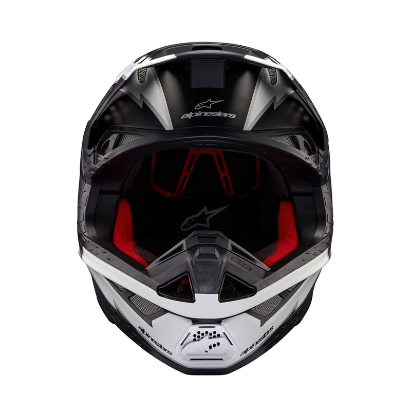 Alpinestars Supertech S-M10 Ampress motocrosshjelm i mat sort og hvid