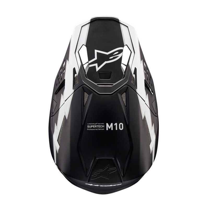 Alpinestars Supertech S-M10 Ampress motocrosshjelm i mat sort og hvid