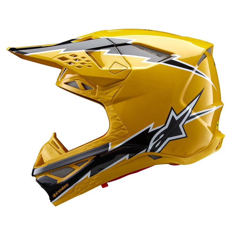 Alpinestars Supertech S-M10 Ampress motocrosshjelm sort og gul