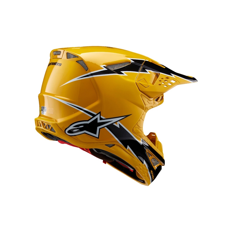 Alpinestars Supertech S-M10 Ampress motocrosshjelm sort og gul