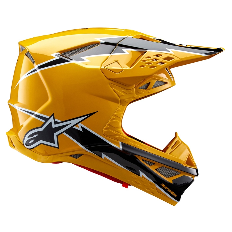 Alpinestars Supertech S-M10 Ampress motocrosshjelm sort og gul