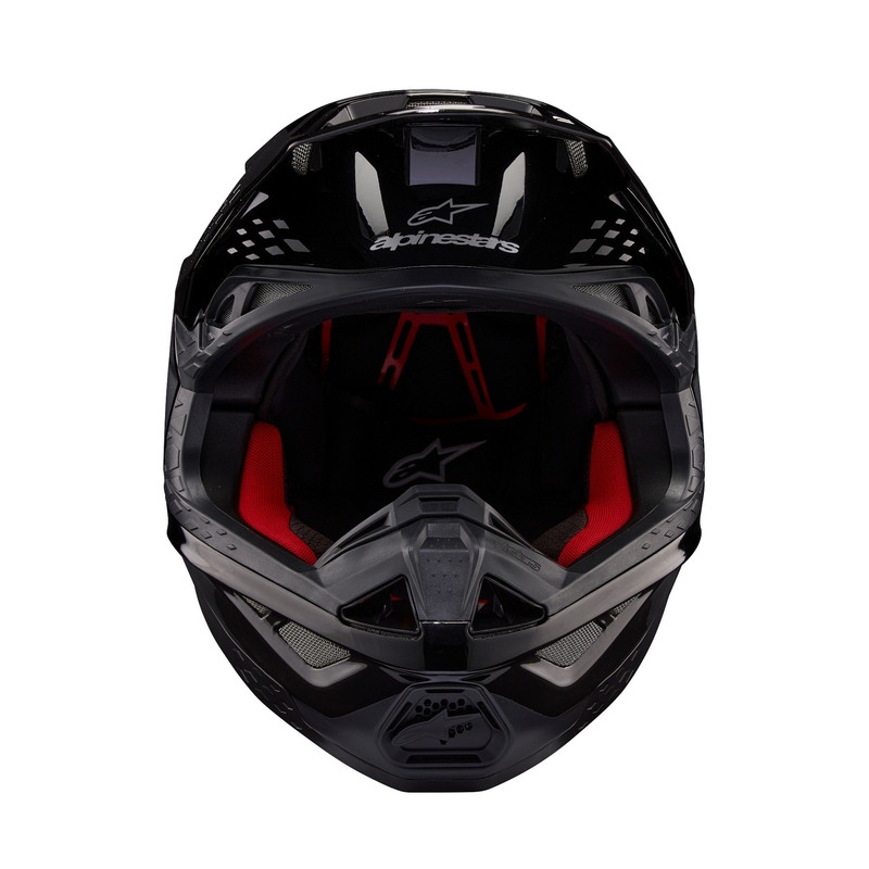 Alpinestars Supertech S-M10 Flood Motocross-hjelm sort-mørkegrå