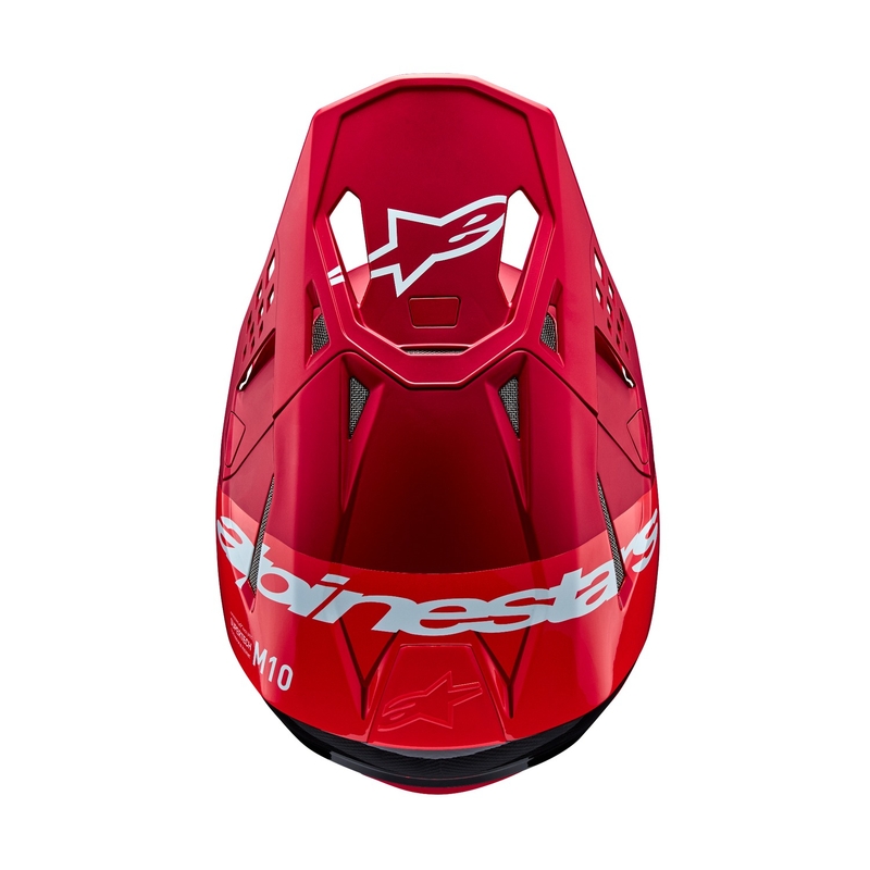 Alpinestars Supertech S-M10 Flood motocrosshjelm mat fluo rød