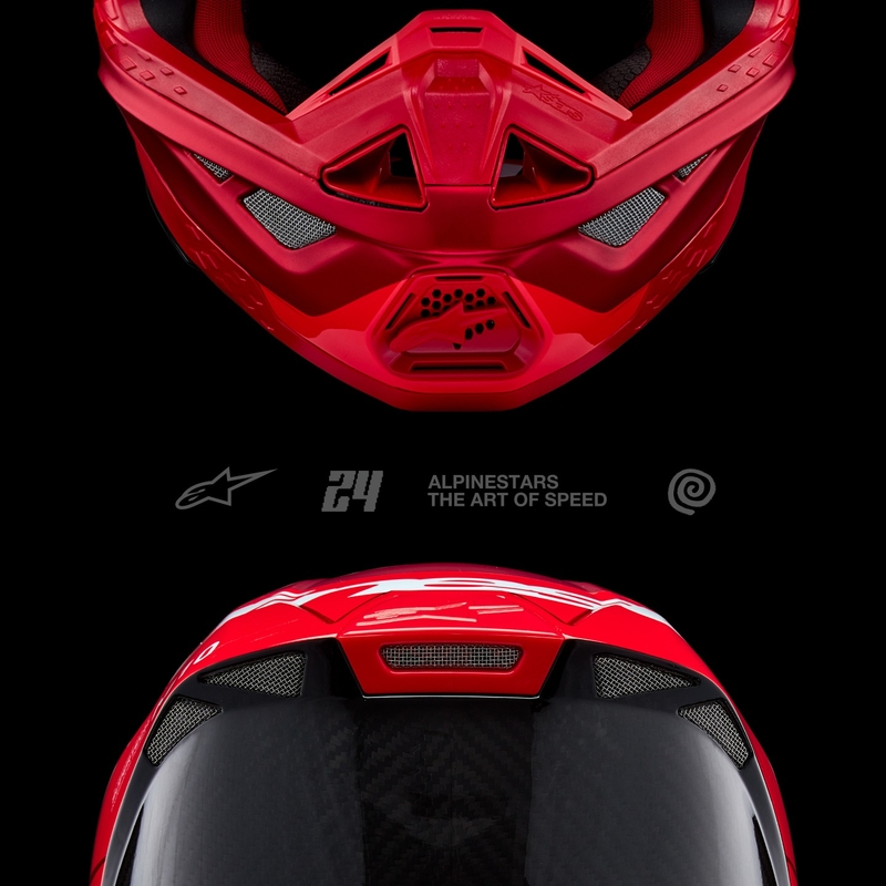 Alpinestars Supertech S-M10 Flood motocrosshjelm mat fluo rød