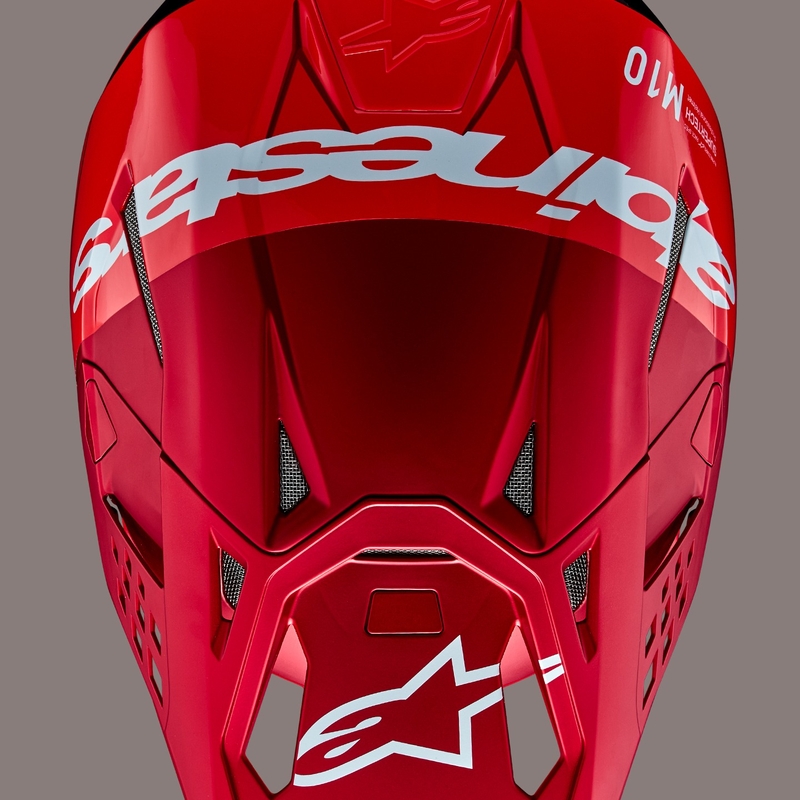 Alpinestars Supertech S-M10 Flood motocrosshjelm mat fluo rød