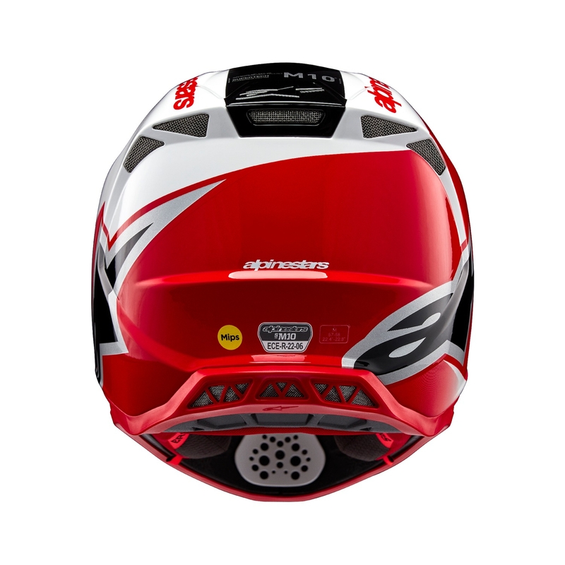 Alpinestars Supertech S-M10 Unite motocrosshjelm rød og hvid