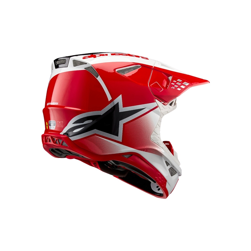Alpinestars Supertech S-M10 Unite motocrosshjelm rød og hvid