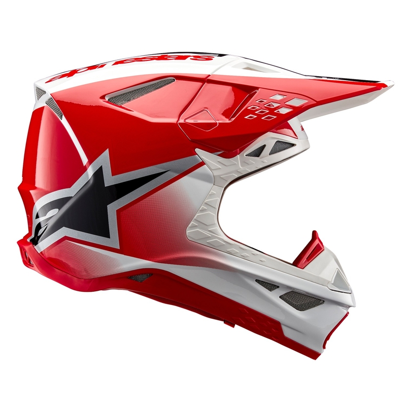 Alpinestars Supertech S-M10 Unite motocrosshjelm rød og hvid
