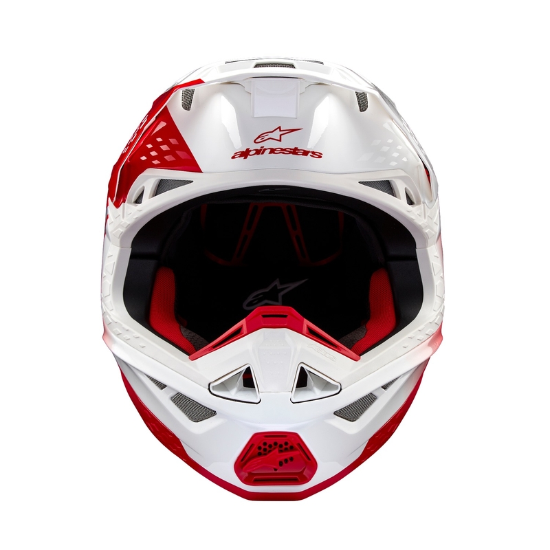 Alpinestars Supertech S-M10 Unite motocrosshjelm rød og hvid