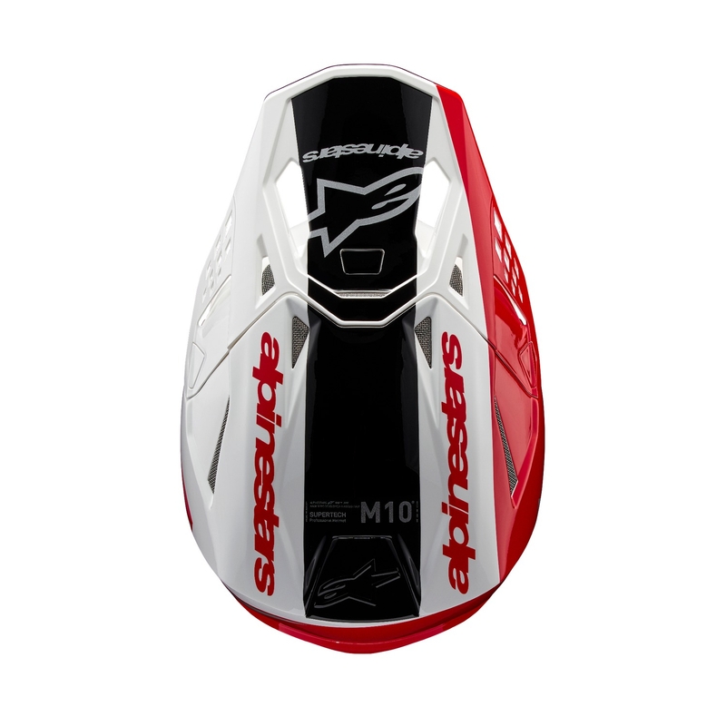 Alpinestars Supertech S-M10 Unite motocrosshjelm rød og hvid