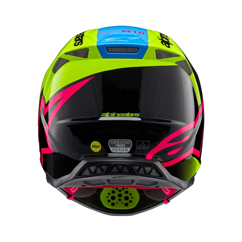 Alpinestars Supertech S-M10 Unite fluogul-sort-pink motocrosshjelm