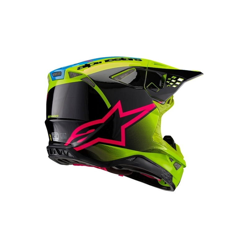 Alpinestars Supertech S-M10 Unite fluogul-sort-pink motocrosshjelm