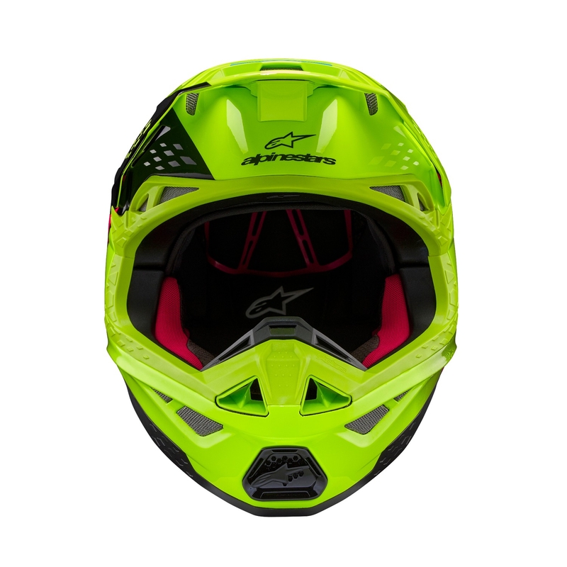 Alpinestars Supertech S-M10 Unite fluogul-sort-pink motocrosshjelm