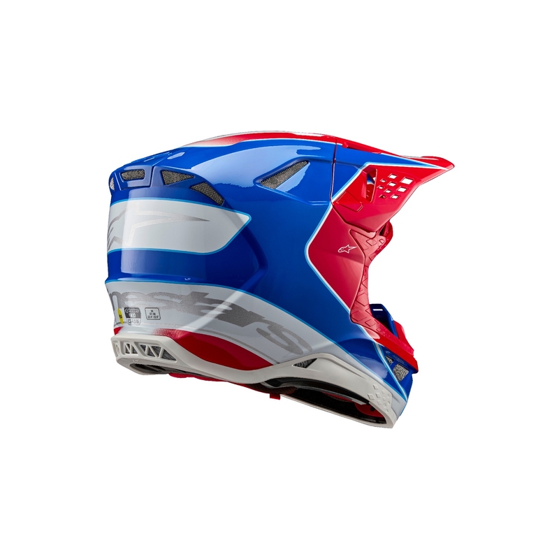 Alpinestars Supertech S-M10 Aeon fluo rød-blå motocrosshjelm