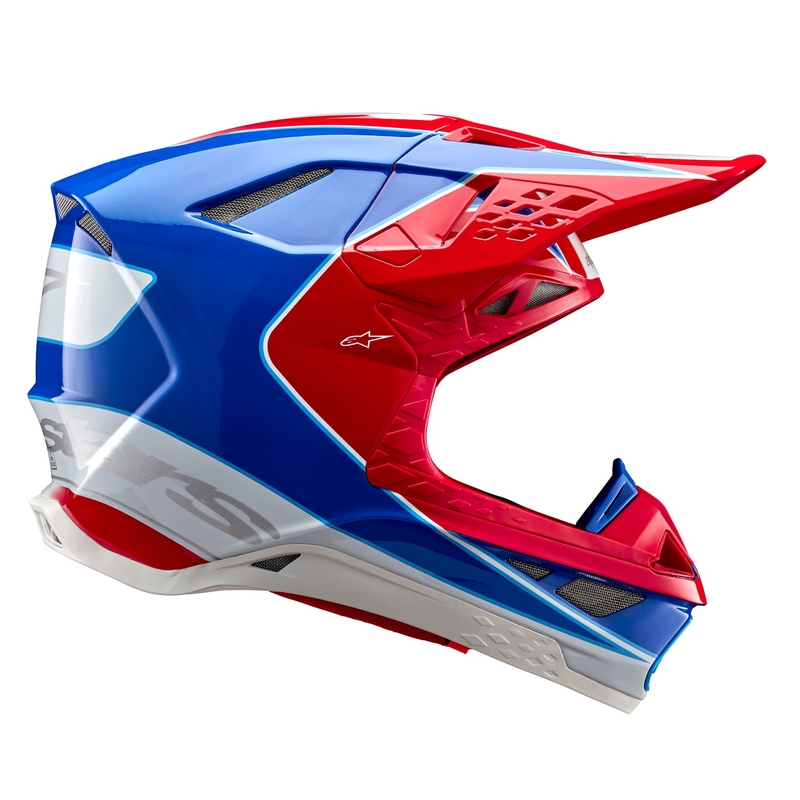 Alpinestars Supertech S-M10 Aeon fluo rød-blå motocrosshjelm