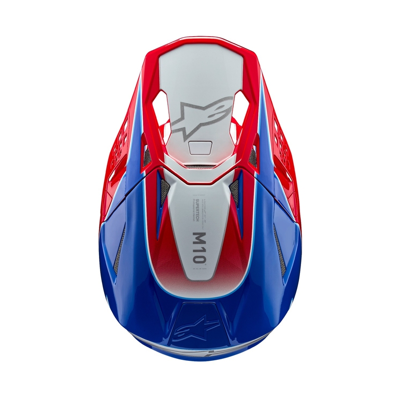 Alpinestars Supertech S-M10 Aeon fluo rød-blå motocrosshjelm