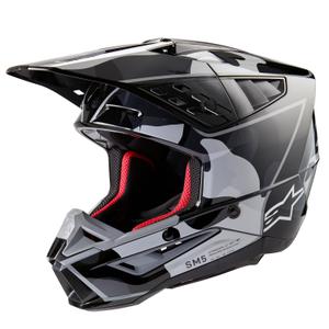 Alpinestars S-M5 Rover 2 motocrosshjelm sort og sølv