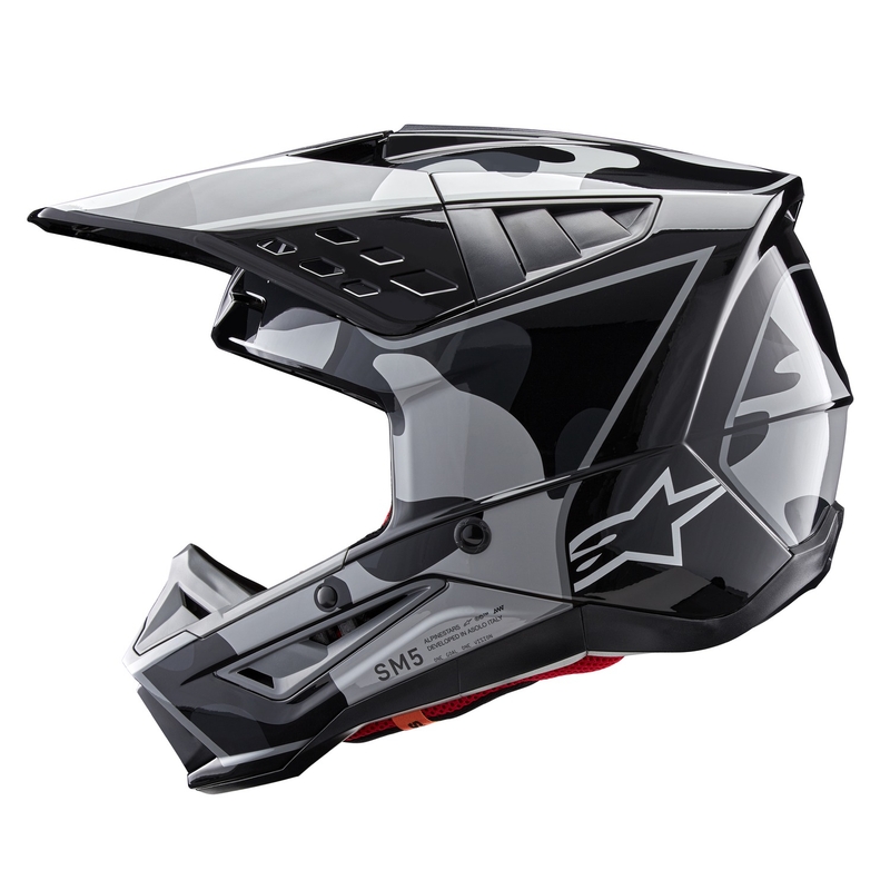 Alpinestars S-M5 Rover 2 motocrosshjelm sort og sølv