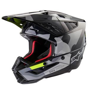Alpinestars S-M5 Rover 2 motocrosshjelm mørkegrå-fluogul