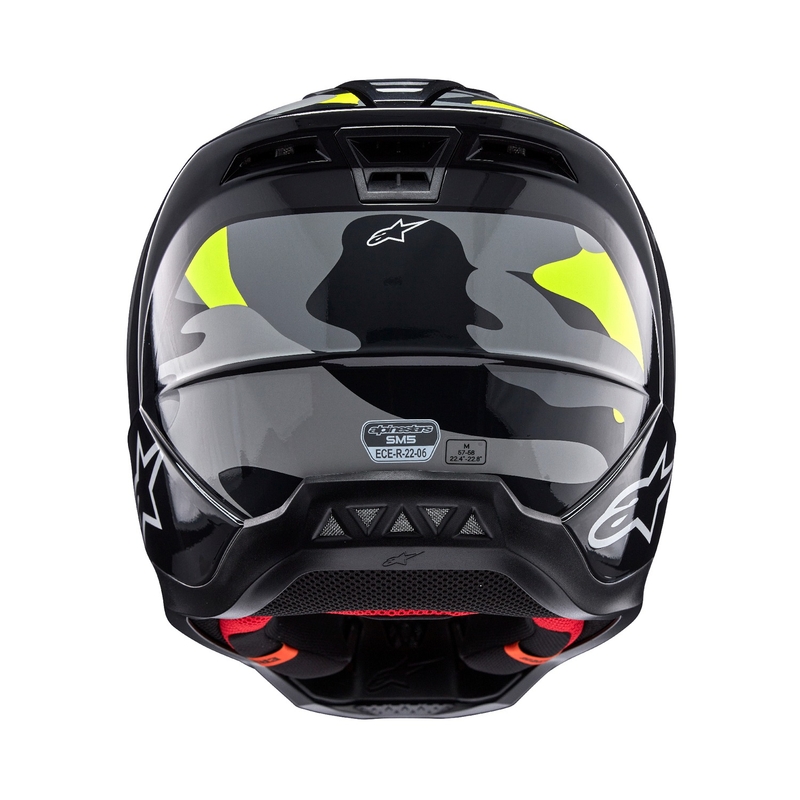 Alpinestars S-M5 Rover 2 motocrosshjelm mørkegrå-fluogul