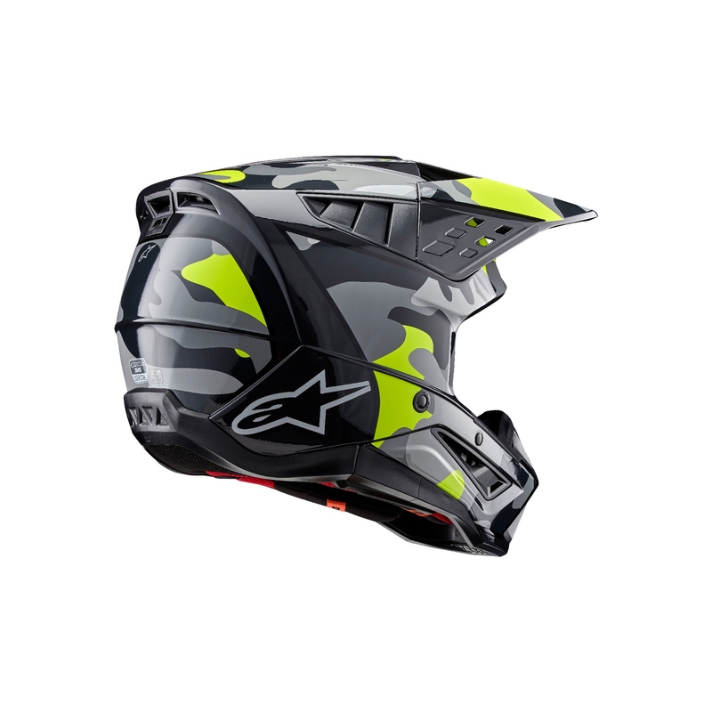 Alpinestars S-M5 Rover 2 motocrosshjelm mørkegrå-fluogul