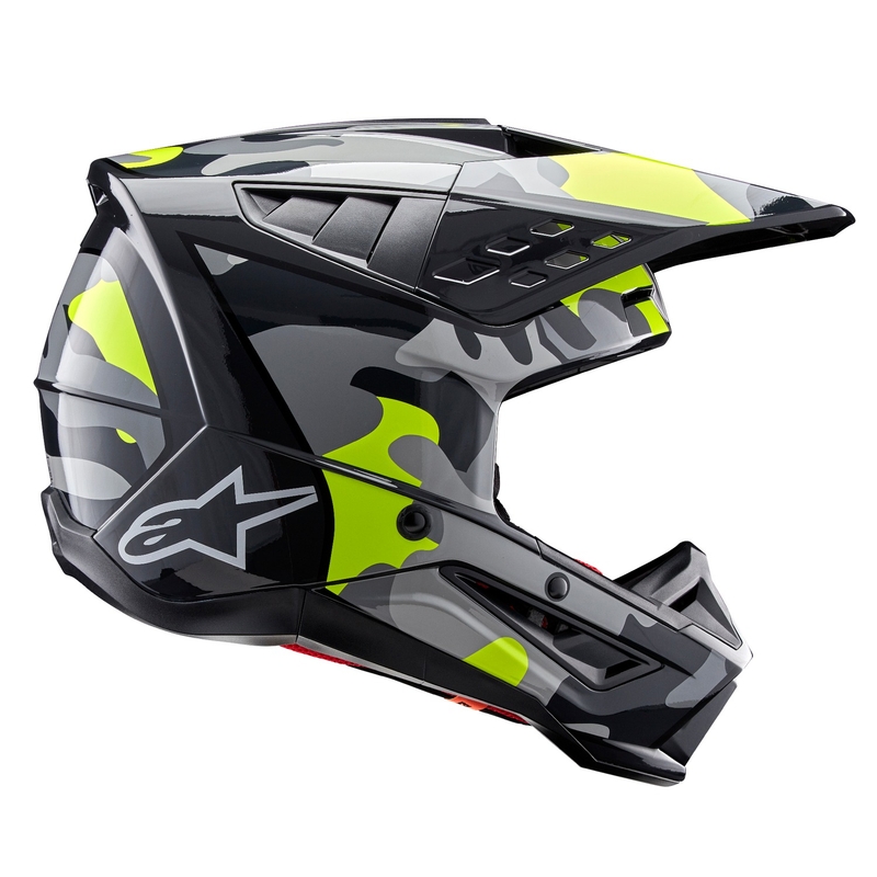 Alpinestars S-M5 Rover 2 motocrosshjelm mørkegrå-fluogul