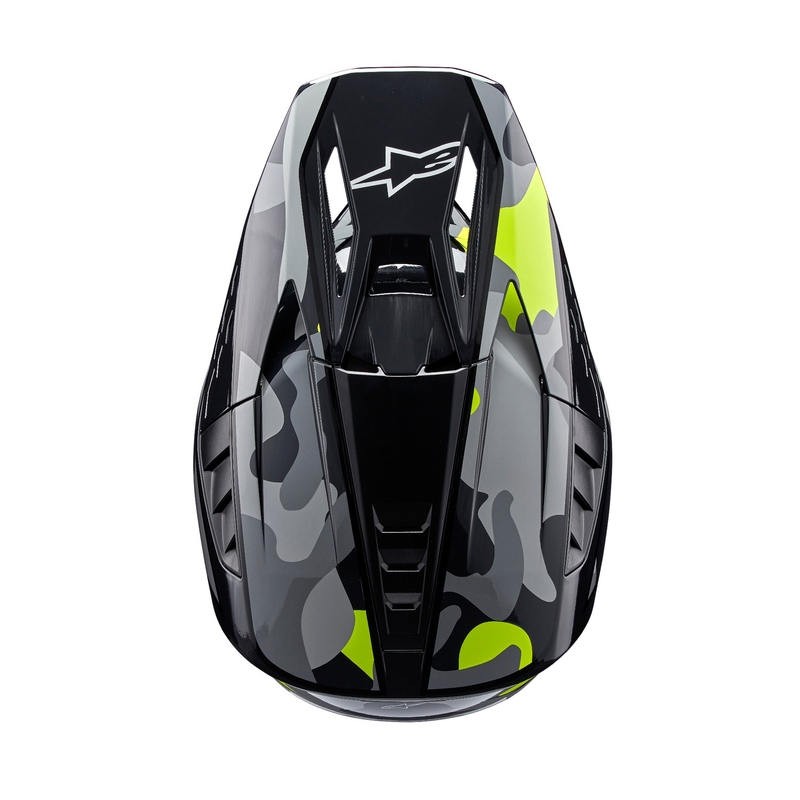 Alpinestars S-M5 Rover 2 motocrosshjelm mørkegrå-fluogul