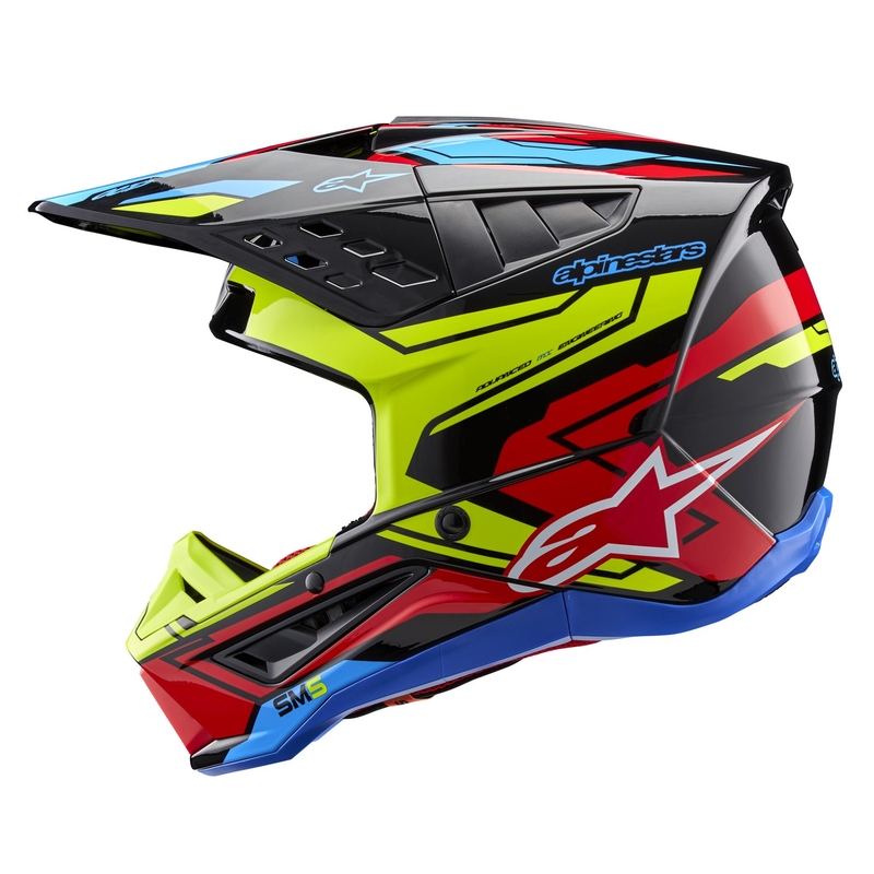 Alpinestars S-M5 Action 2 fluogul-fluorrød motocrosshjelm