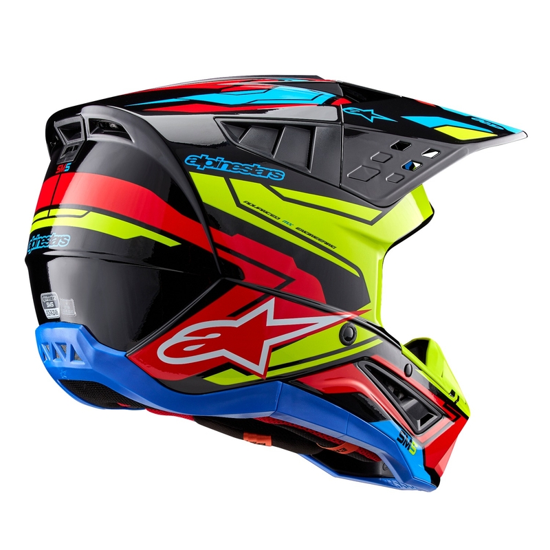 Alpinestars S-M5 Action 2 fluogul-fluorrød motocrosshjelm