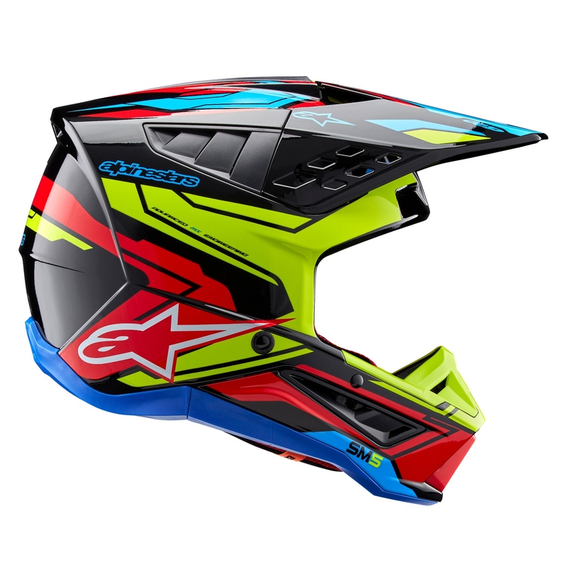 Alpinestars S-M5 Action 2 fluogul-fluorrød motocrosshjelm