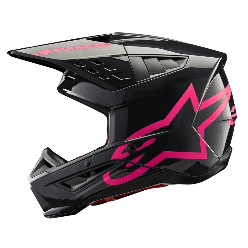 Alpinestars S-M5 Corp motocrosshjelm sort og pink