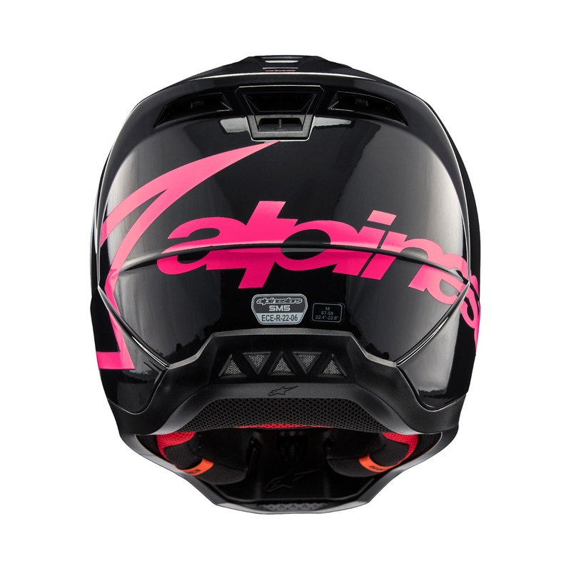 Alpinestars S-M5 Corp motocrosshjelm sort og pink
