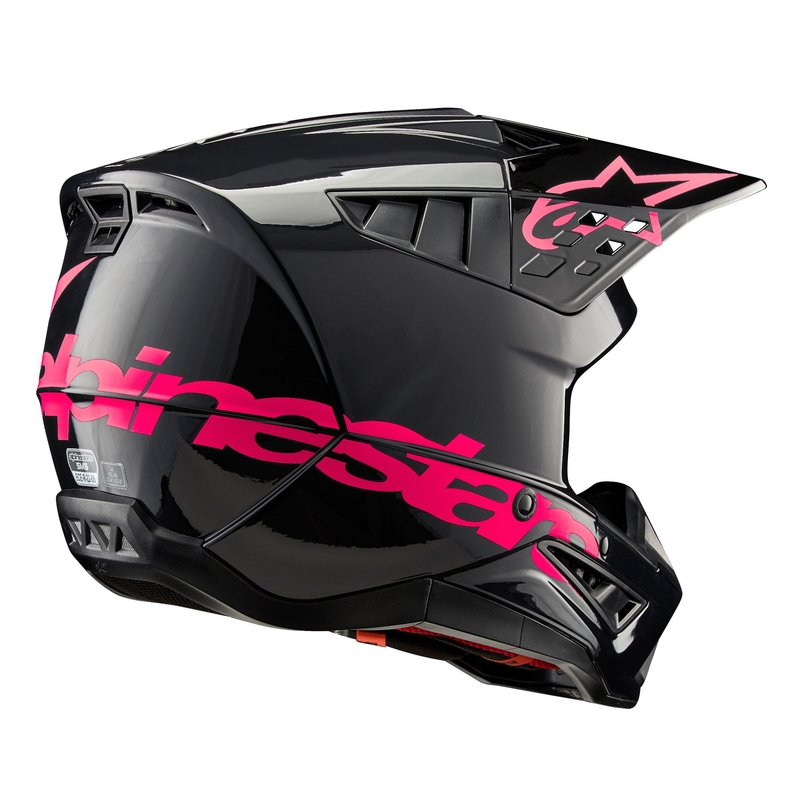 Alpinestars S-M5 Corp motocrosshjelm sort og pink