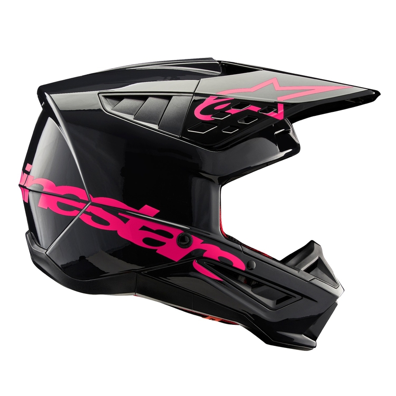 Alpinestars S-M5 Corp motocrosshjelm sort og pink
