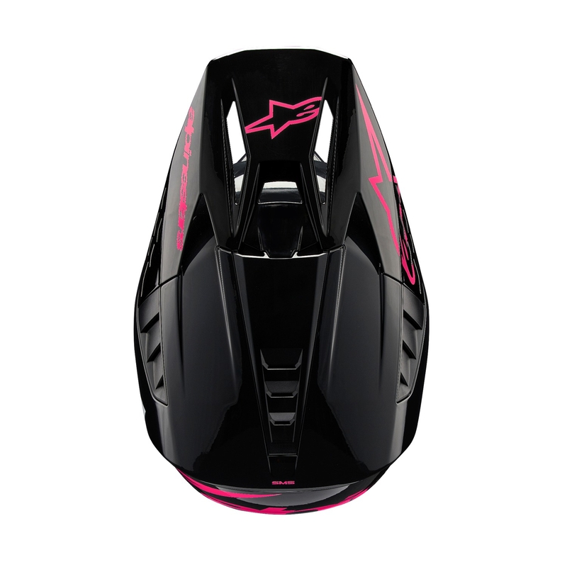 Alpinestars S-M5 Corp motocrosshjelm sort og pink
