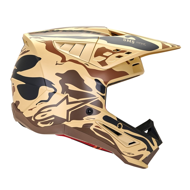 Alpinestars S-M5 Mineral motocrosshjelm mat mørkebrun camo